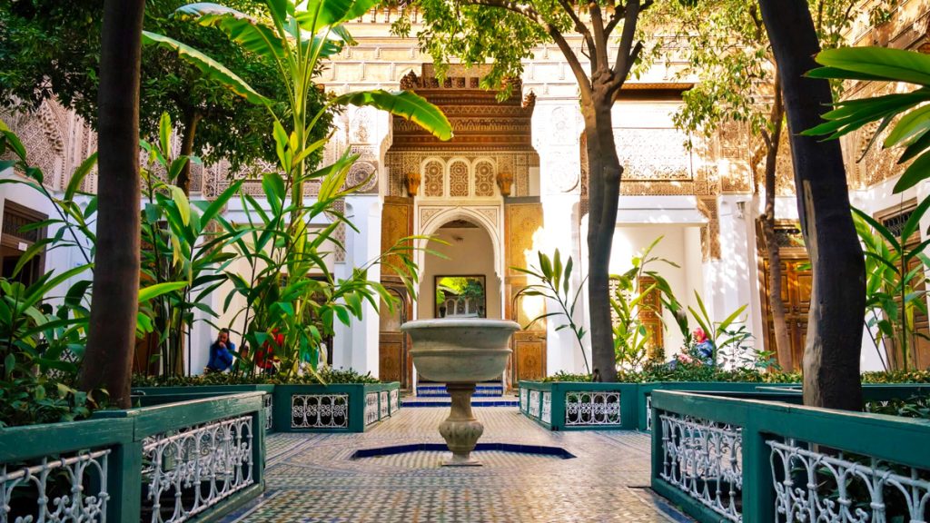 Courtyard of Bahia Palace in Marrakech