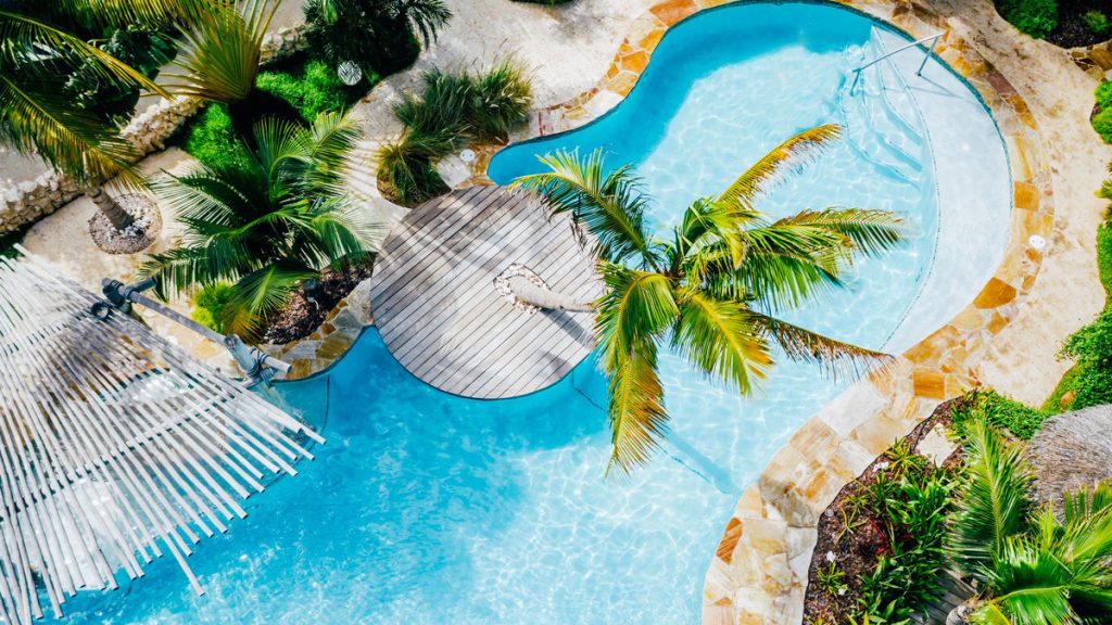 hotel pool in Aruba