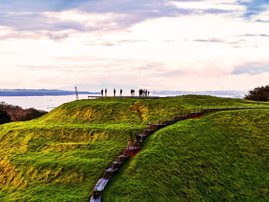 Mount Eden (Maungawhau) – A volcanic cone rising above the city