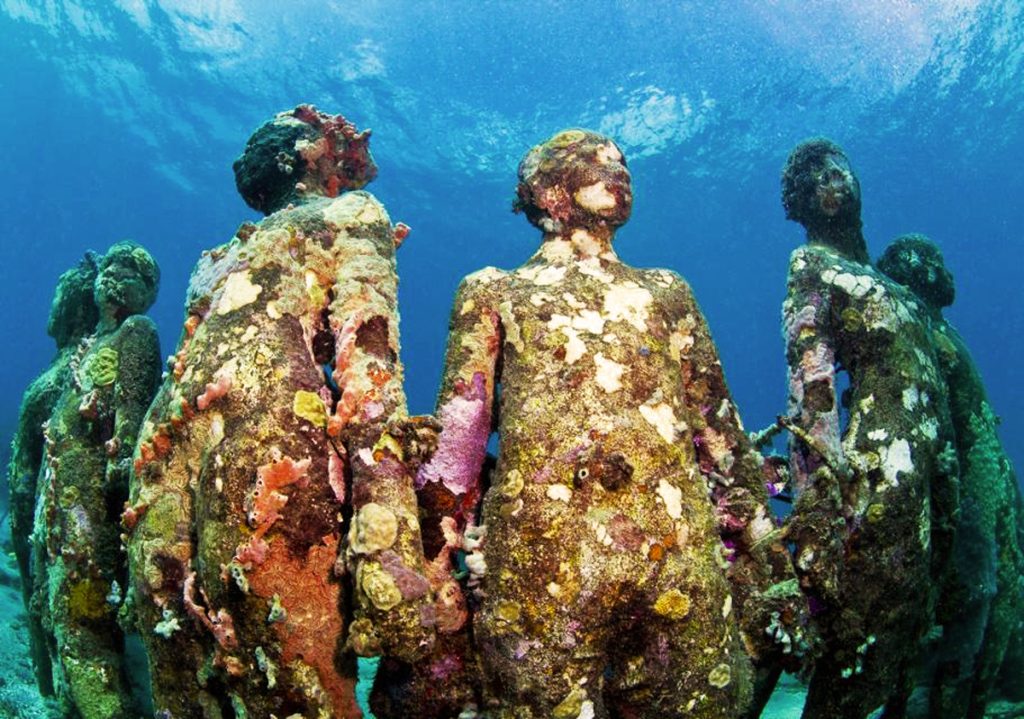 The Underwater Sculpture Park off Moliniere Bay