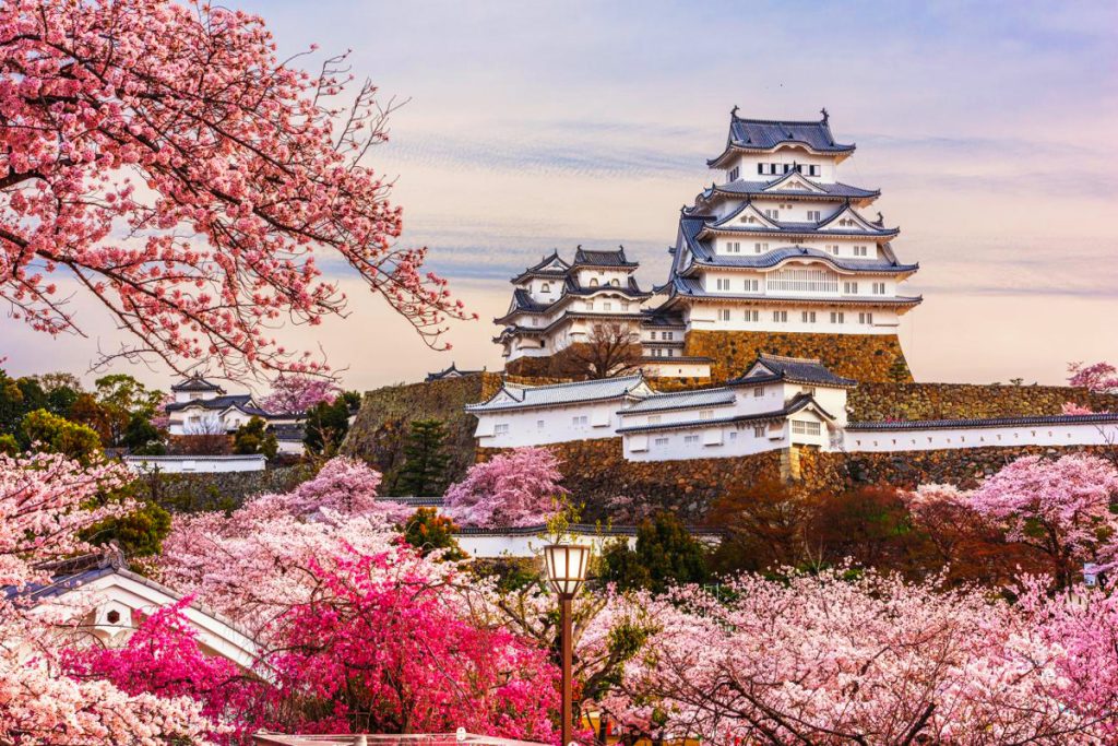 “Himeji Castle, Japan’s most spectacular samurai fortress and a UNESCO World Heritage site.”