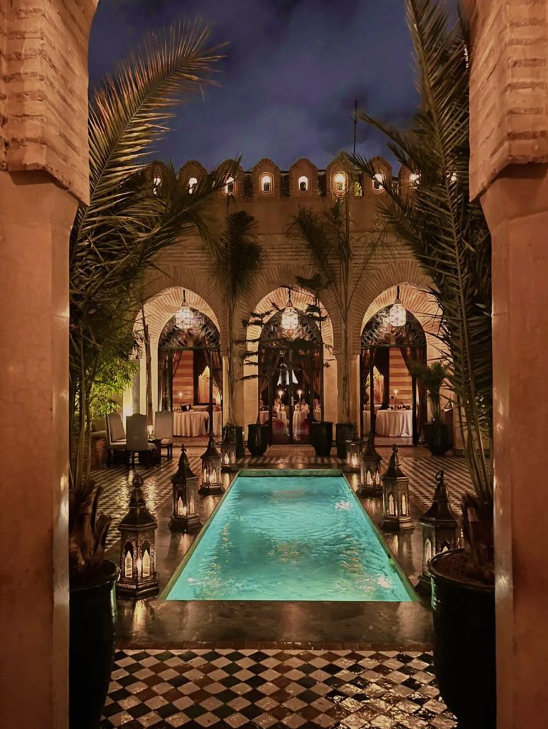 Dining in Marrakech with vibrant Moroccan flavors and ambiance