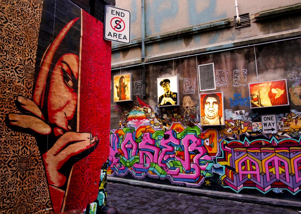 Murals in Melbournes laneways