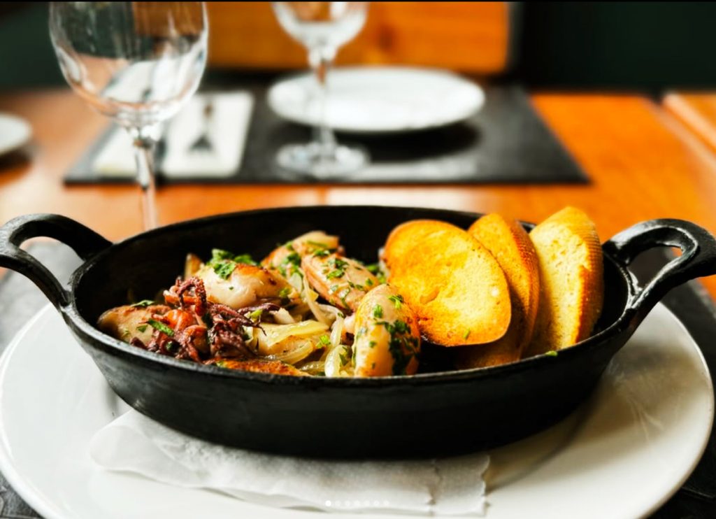 A stylish restaurant near Pocitos known for its prime steaks and fine wines