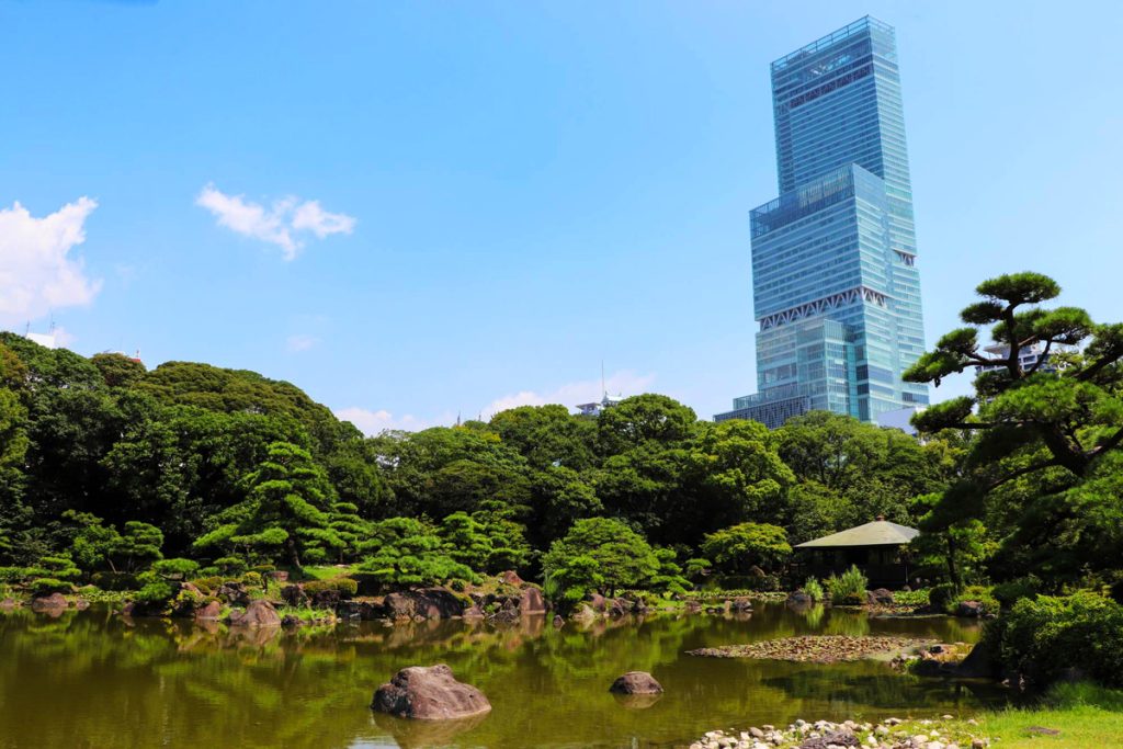 Peaceful park in Osaka offering greenery and a quiet escape from the city.