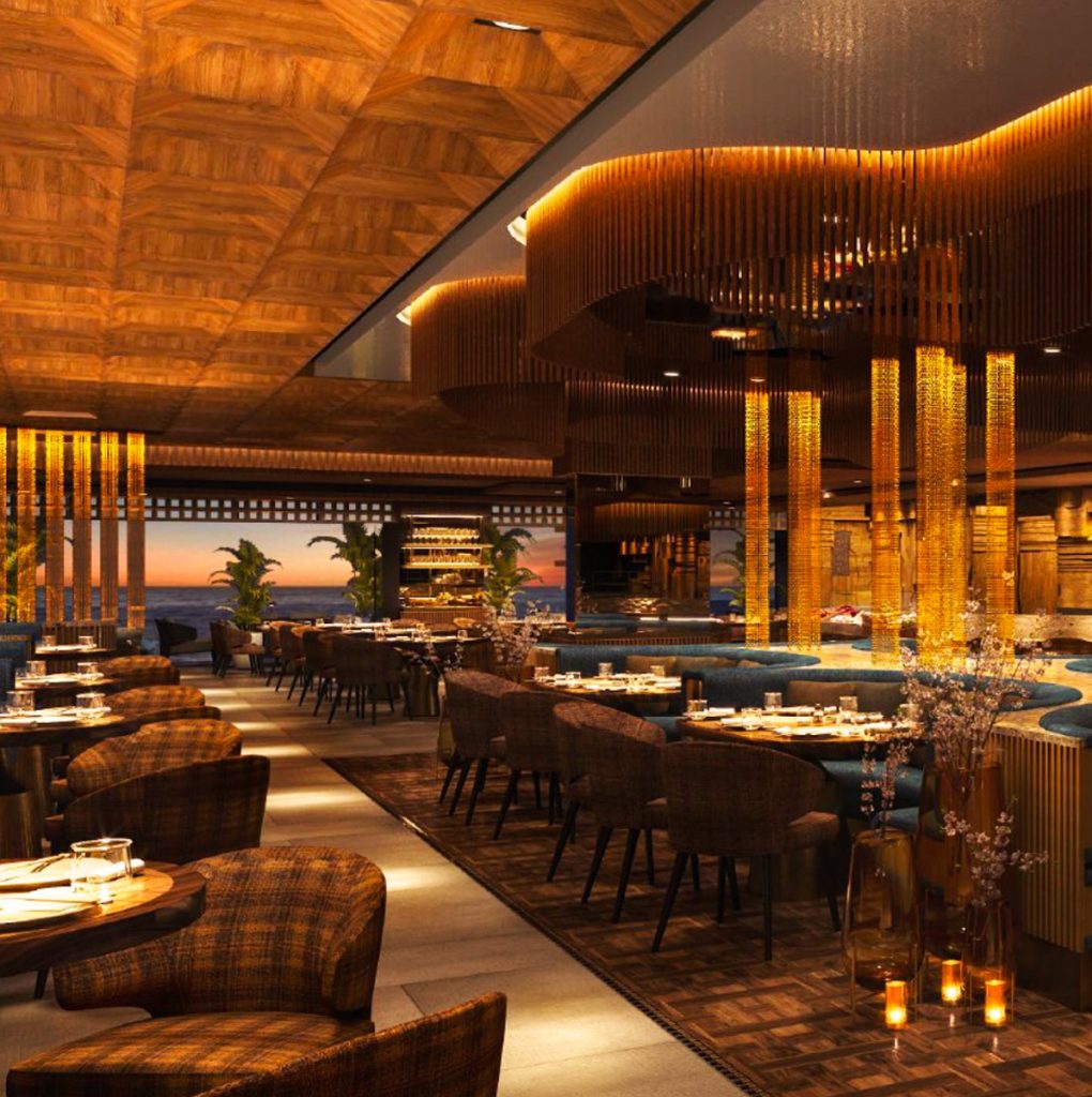 Upscale restaurant dining room