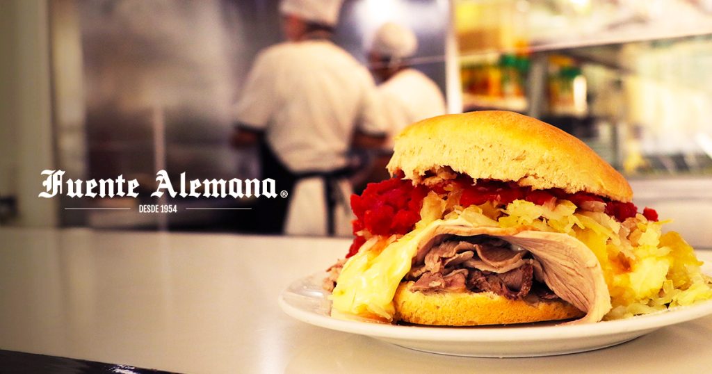 Sandwich at Fuente Alemana – A legendary sandwich shop famous for its giant lomitos.