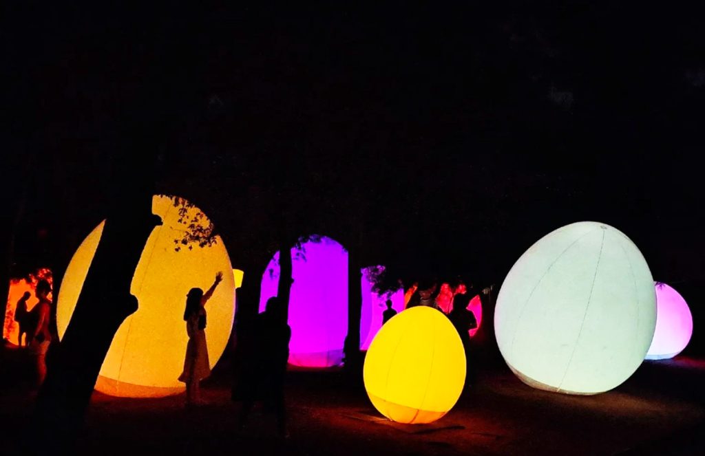 teamLab installation in Osaka