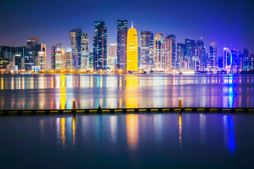 Doha skyline night