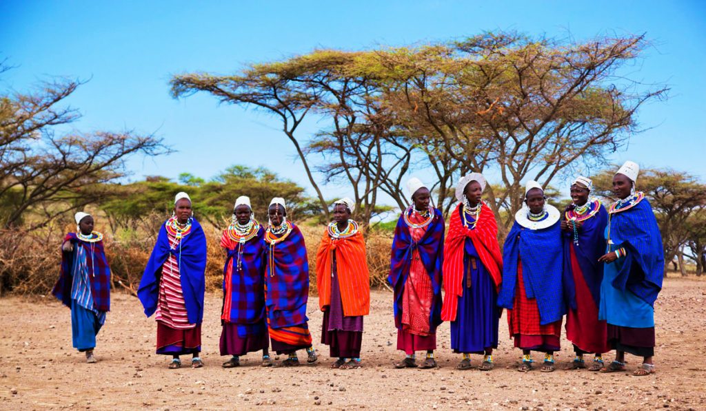 Maasai Villages group of women
