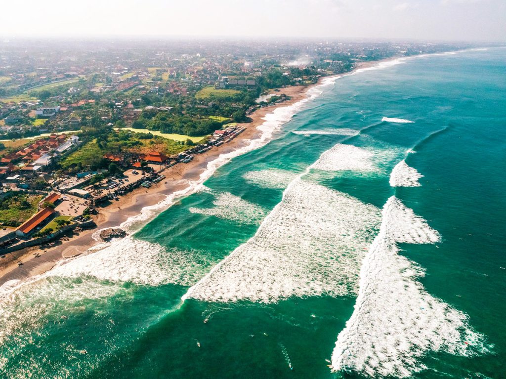 beach and town in Bali