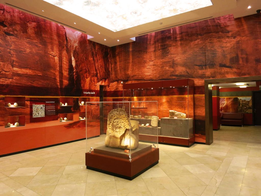 Inside Petra Museum displays