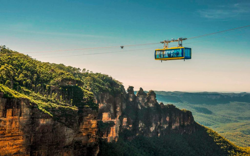 Cable car above Blue Mountains