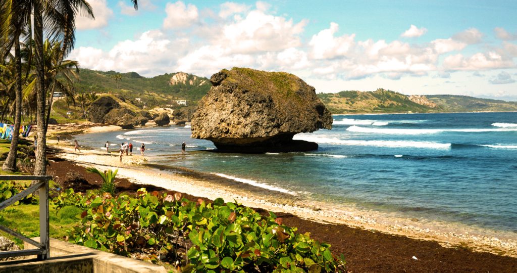 rugged beach Barbados