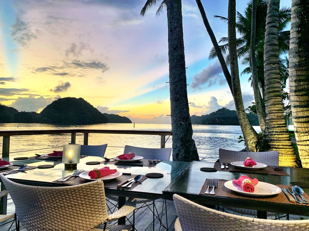 sunset view from restaurant 
